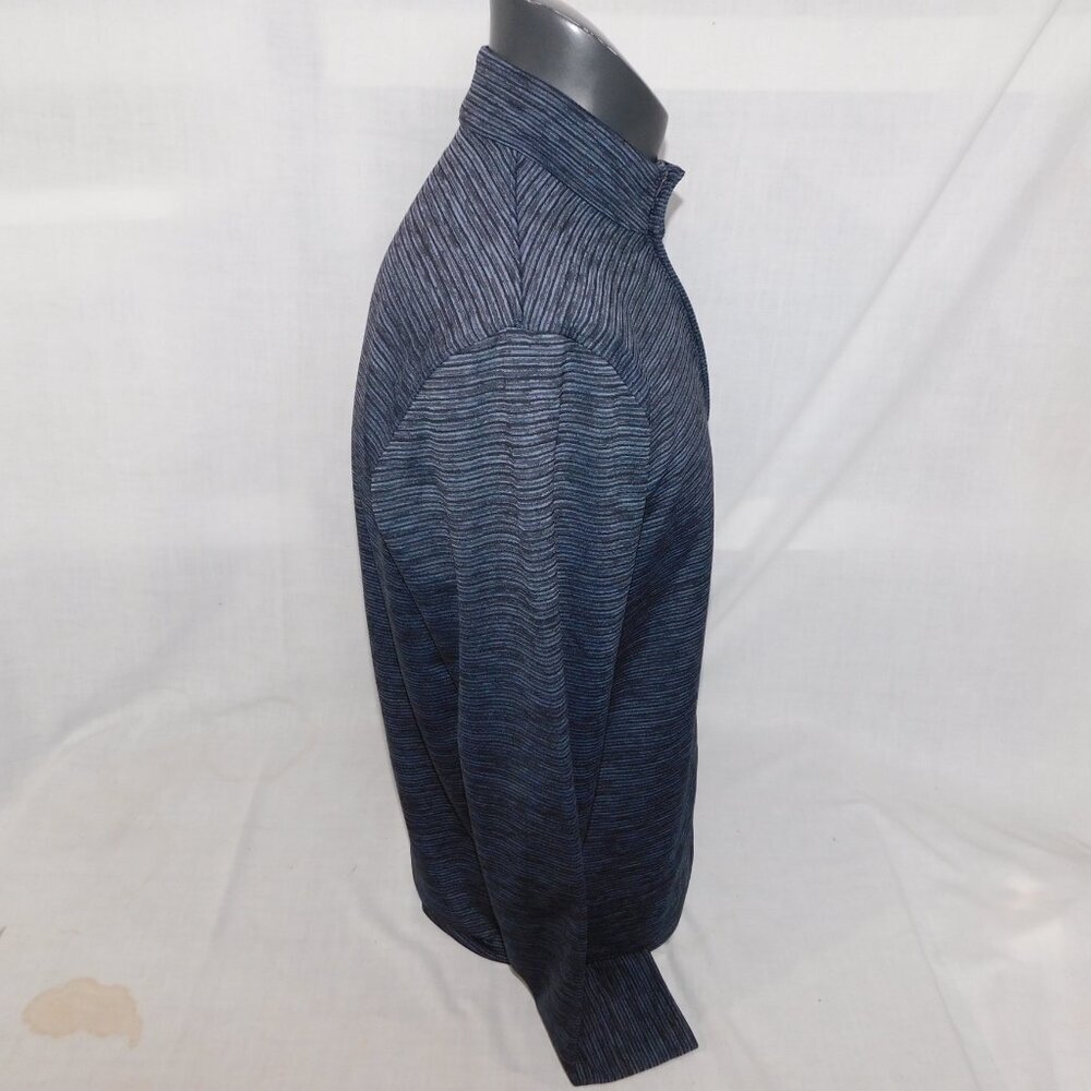 Nike Dri-Fit Victory Blue Black Striped 1/4 Zip Long Sleeve Golf Pullover Mens M - Picture 8 of 11